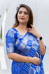 Captivating Silk Saree Blue Color Saree